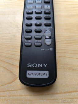 Pěkný Dálkový ovladač SONY AV SYSTEM2 RM-U306 + Nové Batt. - 8