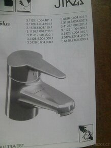 Jika Lyra Plus umyvadlová stojánková baterie se zátkou - 8