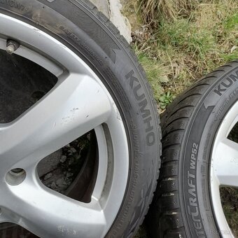 Litá kola R17, 205/50, zimní pneu, škoda, vw, audi - 8