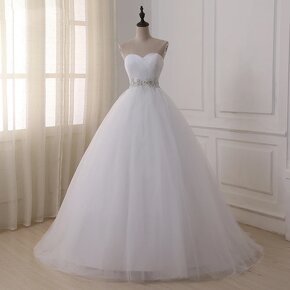 Nové bílé svatební šaty vel.xs-m a l-xl - 8