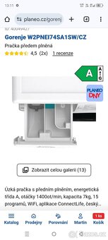 Pračka předem plněná Gorenje W2PNEI74SA1SW/CZ - 8