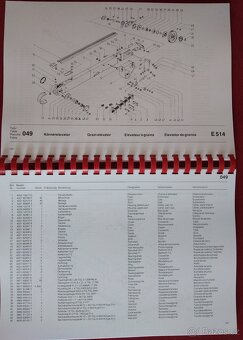 Kombajn E 514 návod + kat. dílů + katalog dílů motor IFA - 8