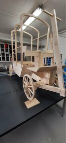 Dřevěný vůz, kopie koňské spřežení - 8