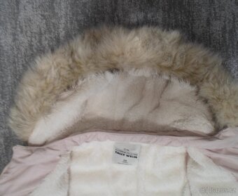 Růžová bunda bundička s kožíškem - S, M, 36, 38 - 8