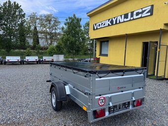 Přívěsný vozík 252x130cm,sklopný,750kg,130km/h,60cm bočnice - 8