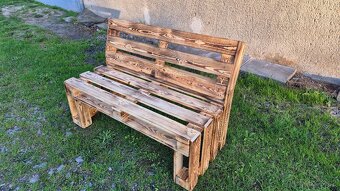 Zahradní set, stůl + dvě lavice - 8
