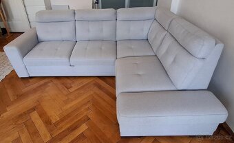 Rozkládací rohový gauč s úložným prostorem - 8