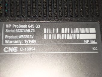 Notebook HP ProBook 645 G3 - 8