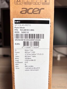 Notebook Acer swift 3 - 8