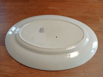 STAROŽITNÝ ART DECO SERVÍROVACÍ TALÍŘ CREIL ET MONTEREAU FRA - 8