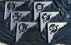 Držák police, výpalek cnc laser. - 8