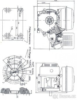 Motor benz.nový,18 k,460cm3,elektr. start Náhrada HONDA GX39 - 8