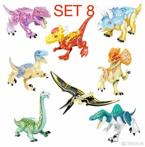 Rôzne dinosaury (8ks) typ lego - nové, nehrané - 8