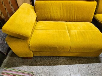 Sedačka rohová žlutá s úložným prostorem - 8