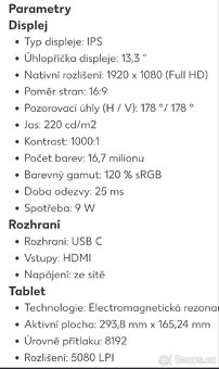 Grafický tablet, KAMVAS Pro 13 - 8