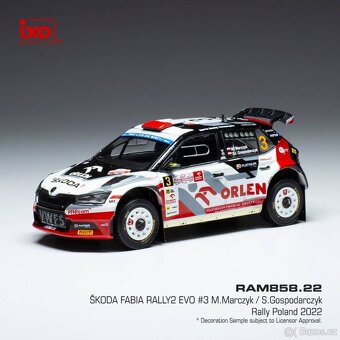Modely Škoda Fabia Rally2 1:43 IXO - 8