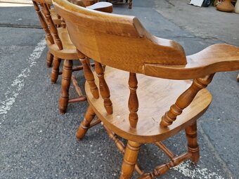 4x Selské Židle Komplet Dřevo 43x46 výška 45 cm - 8