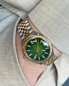 Československé Retro Vintage hodinky PRIM Ala Rolex Zelené - 8