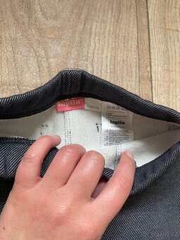 3x zateplené dívčí kalhoty 110/116 - 8