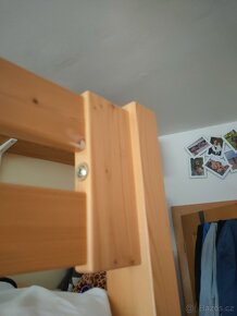 Zvýšená postel s úložnými schody 90x200 smrk - 8