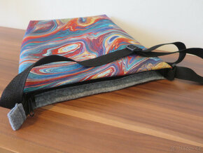 Nová dámská barevná filcová kabelka přes rameno - 8
