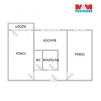 Pronájem, byt 2+1, 54 m2, Ostrava - Poruba, ul. Větrná - 8