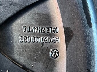 Original ALU kola VW MONTPELLIER 17" 7J ET40 + 215/55/R17 - 8
