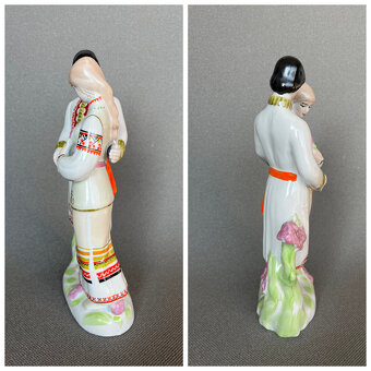 Porcelánová soška Zamilovaný pár 25.5 cm, Polonne USSR - 8