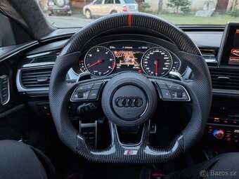 AUDI VOLANT KARBONOVY ZKOSENY s airbagom a RS padlami - 8