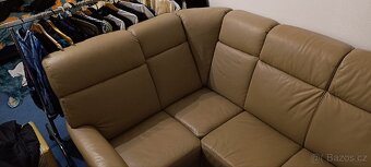 Rohová kožená sedačka - 8