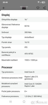 Prodám Lenovo Thinkbook 16 g6 šedý s příslušenstvím - 8