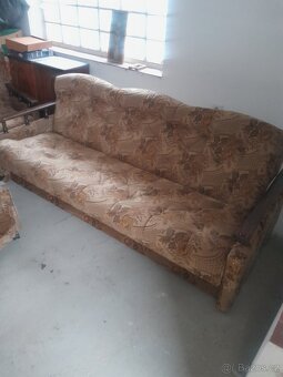 Rozkládací gauč+2 křesla -pěkný - 8