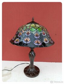 Luxusní starožitná zdobená masivní lampa tyfany - 8