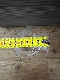 Skleněná váza s matovanými vzory zlacená Retro vintage - 8