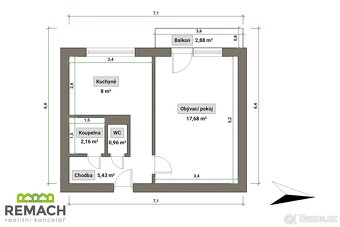 Pronájem, Byty 1+1, 37 m2, Staré Město, ulice Kopánky - 8