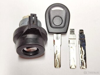 Spínací skříňka Audi Volkswagen Škoda Seat + 3x klíč. Zásil - 8