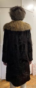 KARA Kabát z pravé kožešiny s velkým límcem - 8