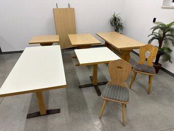Masivní jídelní stůl restaurační 140x80cm - 8