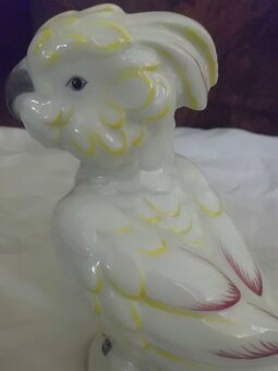 Krásná Starožitná Porcelánová Soška PAPOUŠEK - Horní Slavkov - 8