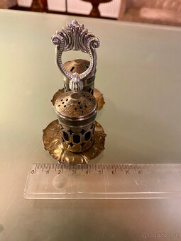 Starožitné Modré Skleněné Slánky A Pepřenky - 8