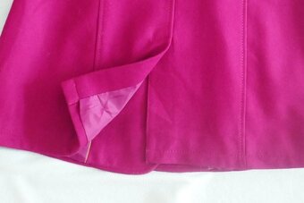 Kvalitní fuchsiový zimní vlněný kabát/paleto,vel. S, zn.Etam - 8