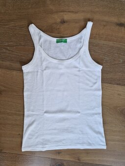basic bílé tílko z bavlny Benetton - 8