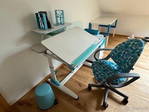 Rostoucí stůl a židle+kontejner(plus nastavit pc stůl ikea) - 8