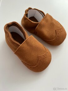 Nové šedé kožené capáčky / boty pro miminko nazouvací - 8