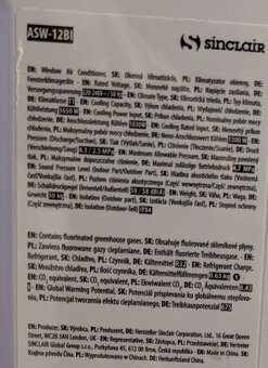Okenní klimatizace Siniclair ASW-12BI - 8