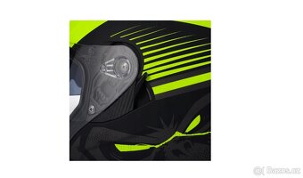 Otevřená motocyklová přilba červená, žlutá, modrá - 8