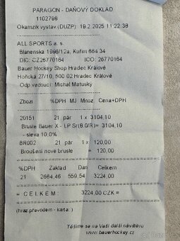 Brusle Bauer X LP Senior R vel. 8 - 8