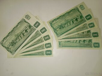 BANKOVKY 100 KČS 1961, VŠECHNY VYDANÉ SÉRIE - 8