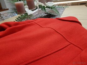 POŠTA  V CENĚ Krásný dámský kabát jasně červený velikost S-M - 8