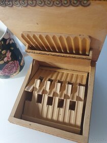 Krabička na cigarety, dřevěná, zdobená - 8